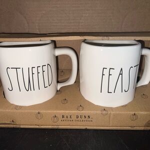 Rae Dunn White Mugs - Stuffed & Feast